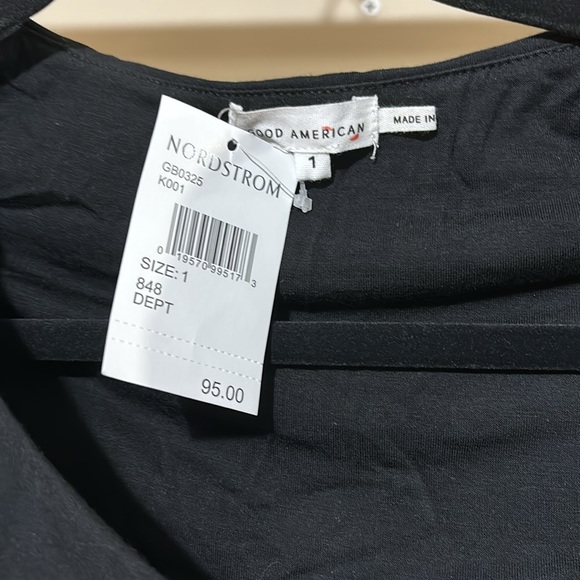 NWT Good American body suit, tank top with shoulder pad style. Tag says size 1 - Picture 5 of 5